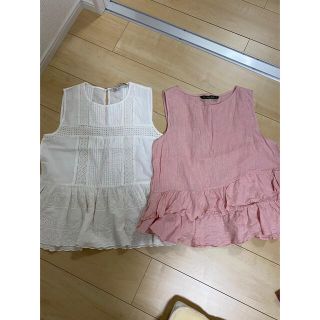 ZARA  トップス　セット(シャツ/ブラウス(半袖/袖なし))