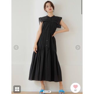 レディメイド(LADY MADE)のLADYMADE BIGカラーコットンレースワンピース(ロングワンピース/マキシワンピース)