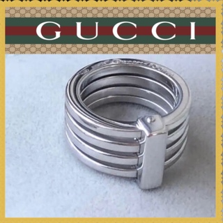 グッチ(Gucci)の新品同様　新品仕上げ　グッチ4連リング　スタリングシルバー925(リング(指輪))