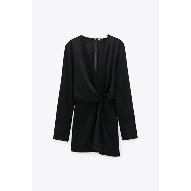 ZARA(ザラ)の新品未使用★ZARA ブラック　トップス レディースのトップス(シャツ/ブラウス(長袖/七分))の商品写真