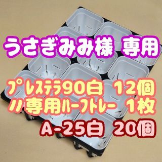 【スリット鉢】プレステラ90白12個＋専用システムトレー：ハーフ1枚プラ鉢多肉(プランター)