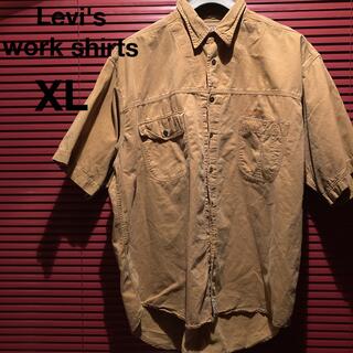 リーバイス(Levi's)の【稀少】リーバイス ワークシャツ 半袖 ビンテージ 企業ロゴ ビッグシルエット(シャツ)
