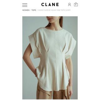 クラネ(CLANE)のCLANE YAKKO SLEEVE HEAVY RIBTOPS(カットソー(半袖/袖なし))