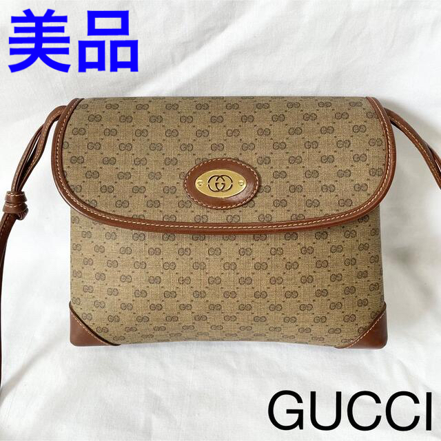 期間限定特価品 極美品 グッチ GUCCI レザー ゴールド金具 ショルダー
