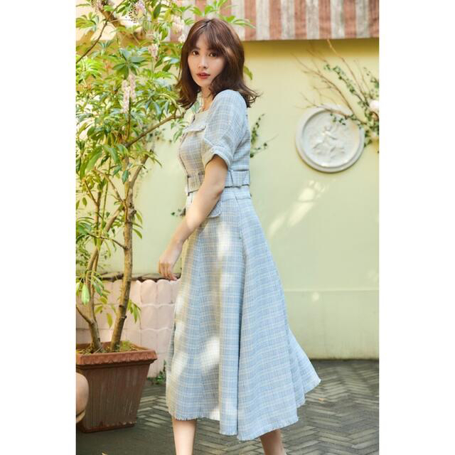 herlipto♡⃜Classic Tweed Bellted Dress‪‪-‬‬