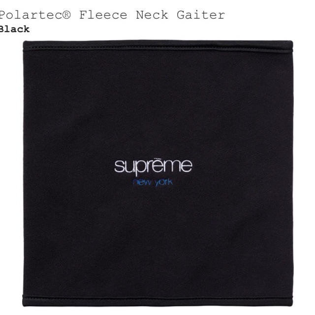 Supreme(シュプリーム)のSupreme Polartec Fleece Neck Gaiter  黒 メンズのファッション小物(ネックウォーマー)の商品写真