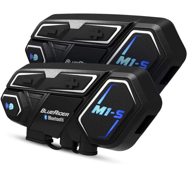 バイク インカム M1-S 最大8人同時通話 Bluetooth4.2個セット自動車/バイク