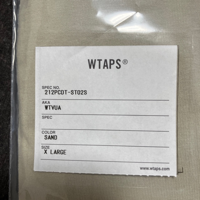 WTAPS WTVUA Tシャツ SAND XL