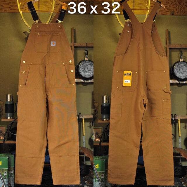 USカーハートCARHARTT#R01ブラウンダックオーバーオール【36x32】