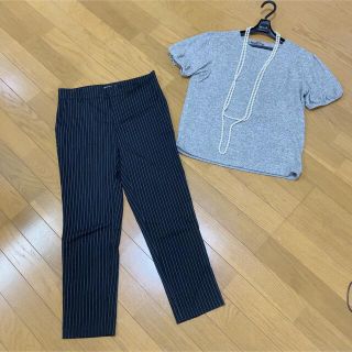 ザラ(ZARA)の処分セール★ストラスヴァリウス★ピンストライプパンツ　38(カジュアルパンツ)