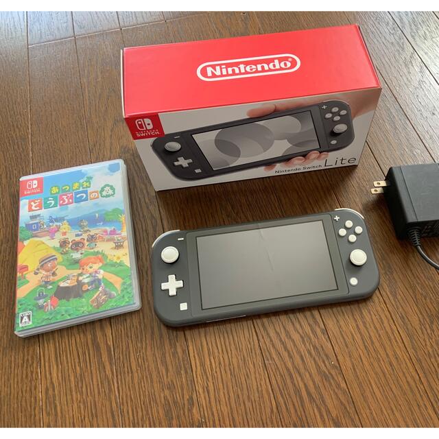 Nintendo Switch lite グレー どうぶつの森 セット 美品 www