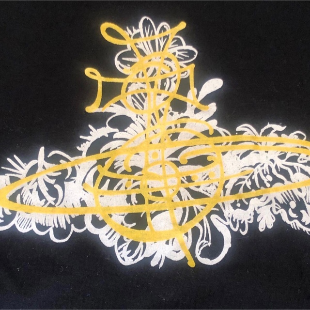 Vivienne Westwood(ヴィヴィアンウエストウッド)の【美品】Vivienne Westwood プリントTシャツ　ブラック　黒 レディースのトップス(Tシャツ(半袖/袖なし))の商品写真