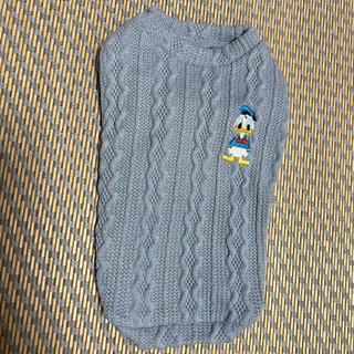 ディズニー(Disney)の犬服 ドナルドダック シャーリングニット ブルー Sサイズ(ペット服/アクセサリー)