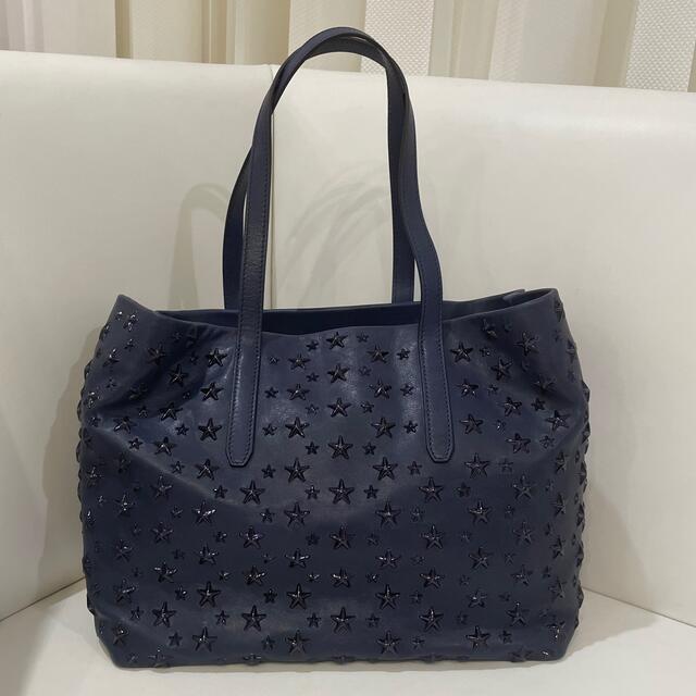 JIMMY CHOO バッグ ネイビー30cm 定価¥286000 税込 -