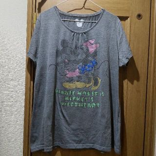 ディズニー(Disney)のディズニー　ミッキー＆ミニーのＴシャツ　サイズ４Ｌ(Tシャツ(半袖/袖なし))