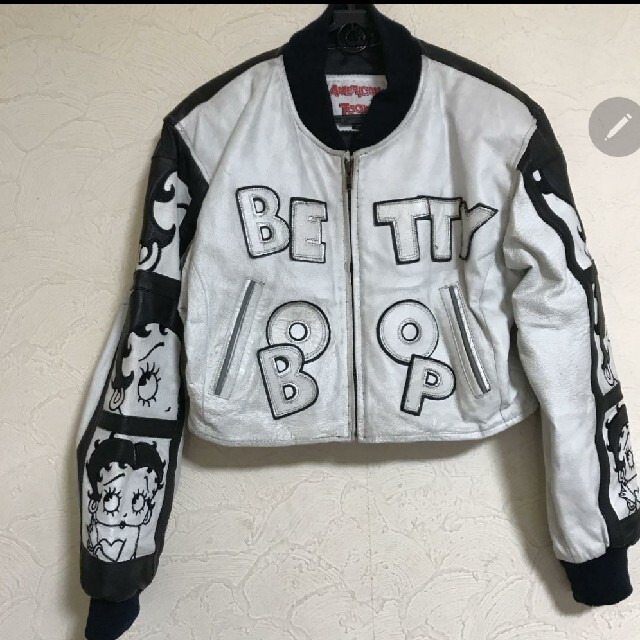 ファッション ベティちゃんのショート丈革ジャンM激レア。 レザー