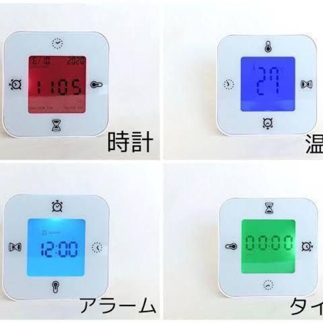 IKEA：多機能時計(時計・アラーム・タイマー・温度計)クロッキスホワイトの通販 by えみりぃ's shop｜ラクマ