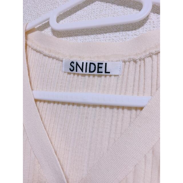 SNIDEL(スナイデル)の試着のみ★snidel・スナイデル チュールコンビリブニットプルオーバー レディースのトップス(ニット/セーター)の商品写真