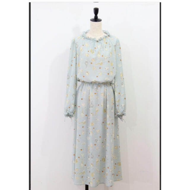 【美品】franche lippee しっぽワンピースfl5（サックス)