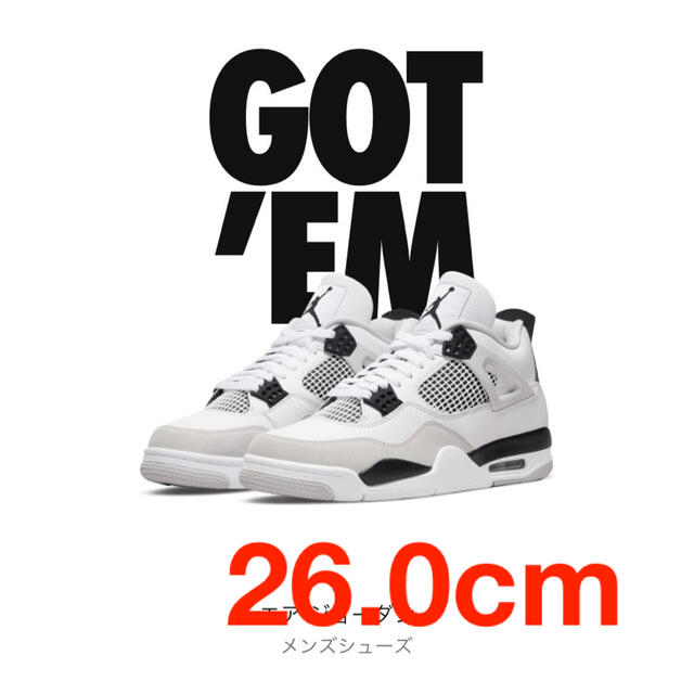 NIKE AIR JORDAN 4 RETRO "MILITARY BLACK"メンズ