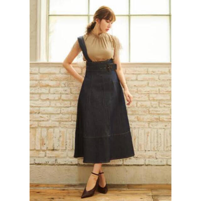 スカートHer lip to  One Shoulder Denim LongSkirt