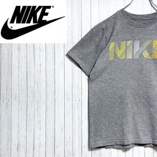 ナイキ(NIKE)のNIKE ナイキ　Tシャツ　ビッグロゴ　グレー　ビッグプリント　古着女子　L(Tシャツ(半袖/袖なし))