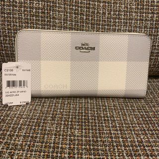 コーチ(COACH)の2135  コーチ　長財布　ホワイトチェック(長財布)