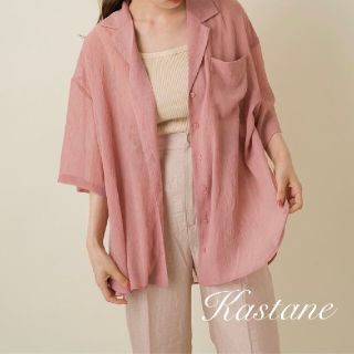 カスタネ(Kastane)の新品 Kastane クラッシュ加工シアーシャツ(シャツ/ブラウス(半袖/袖なし))