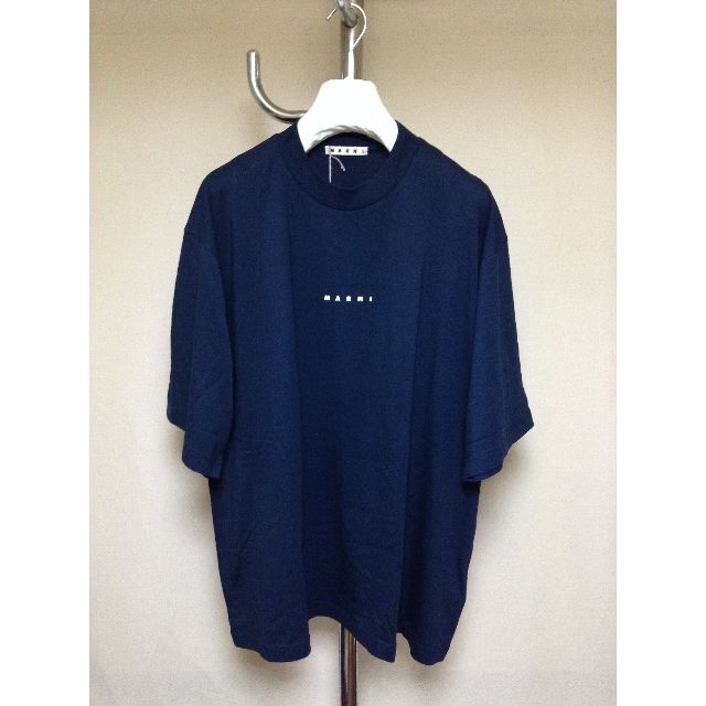 新品 50 22ss MARNI ロゴ Tシャツ 白 紺 2856 2857