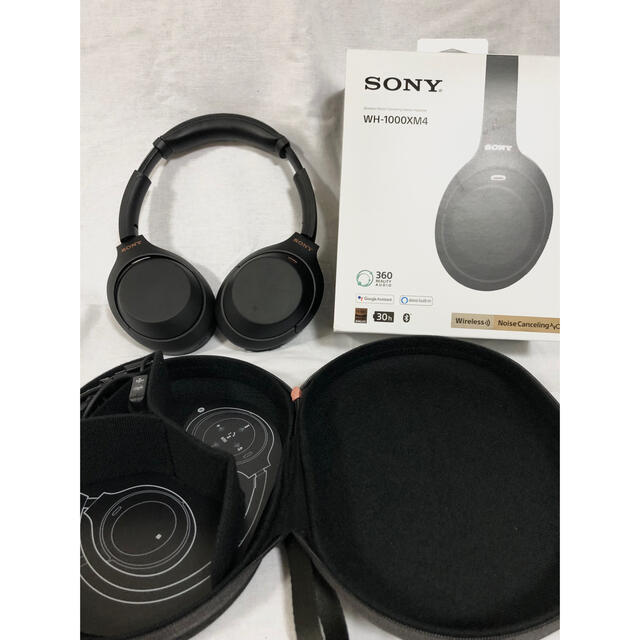 【正規品質保証】 - SONY SONY ワイヤレスヘッドホン BLACK WH-1000XM4 ソニー ヘッドフォン+イヤフォン