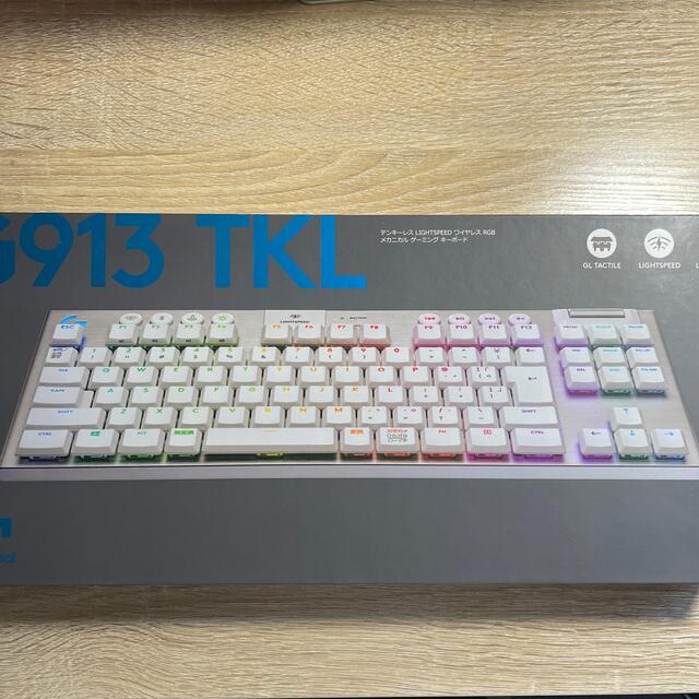 Logicool  ゲーミングキーボード タクタイル ホワイト G913-TKLPC周辺機器