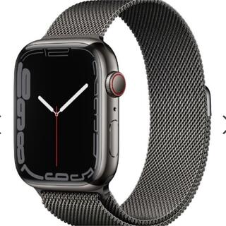 Apple Watch - アップルウォッチ7 45m【グラファイトステンレス.業者ガラスコーティング済】