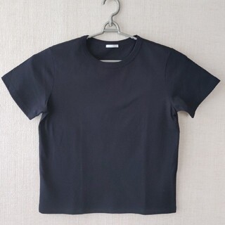 ジーユー(GU)のみーちゃん様　GU　コットンクルーネックTシャツ（ブラック）(Tシャツ(半袖/袖なし))