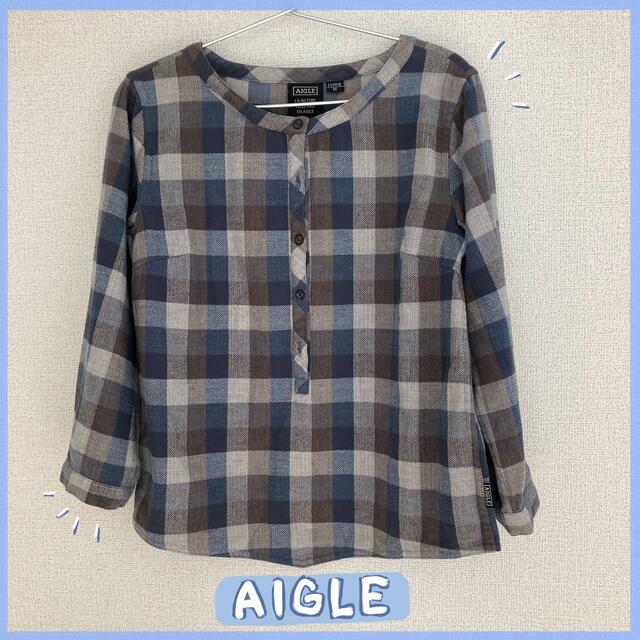 AIGLE(エーグル)の【AIGLE】エーグル　カットソー(チェック柄) レディースのトップス(カットソー(長袖/七分))の商品写真