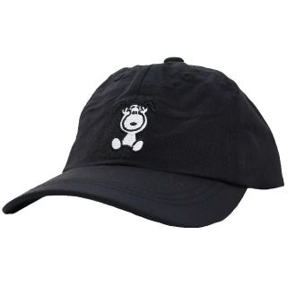 スヌーピー(SNOOPY)のSNOOPY スヌーピー キャップ ばんざい キッズ レディース★ブラック新品(帽子)