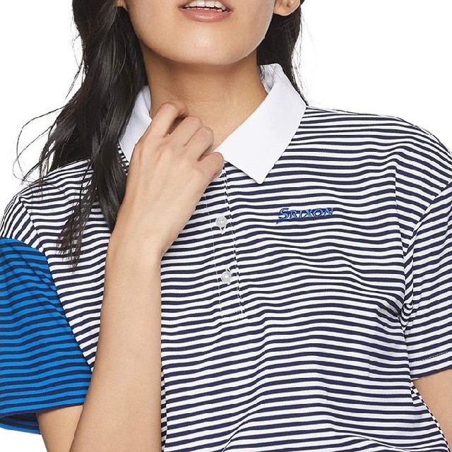 新品 デサント LL srixon golf ポロシャツ プロ使用モデル 紺