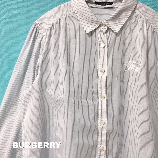 BURBERRY(バーバリー)の【BURBERRY】バーバリー 刺繍ロゴ ピンストライプ シャツ メンズのトップス(シャツ)の商品写真