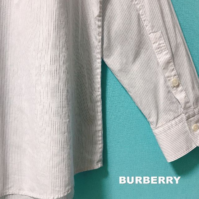 BURBERRY(バーバリー)の【BURBERRY】バーバリー 刺繍ロゴ ピンストライプ シャツ メンズのトップス(シャツ)の商品写真