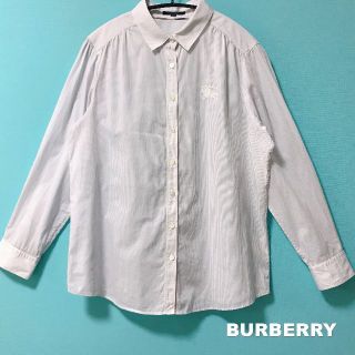 バーバリー(BURBERRY)の【BURBERRY】バーバリー 刺繍ロゴ ピンストライプ シャツ(シャツ)