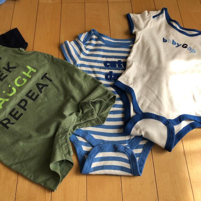 babyGAP(ベビーギャップ)のbaby GAP   ロンパース3枚セット　(中古品) キッズ/ベビー/マタニティのベビー服(~85cm)(ロンパース)の商品写真