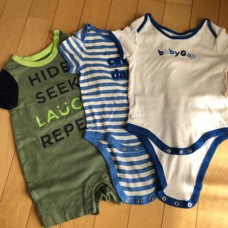 ベビーギャップ(babyGAP)のbaby GAP   ロンパース3枚セット　(中古品)(ロンパース)