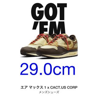 ナイキ(NIKE)のトラヴィス・スコット × ナイキ エアマックス1 "カクタス ブラウン"(スニーカー)