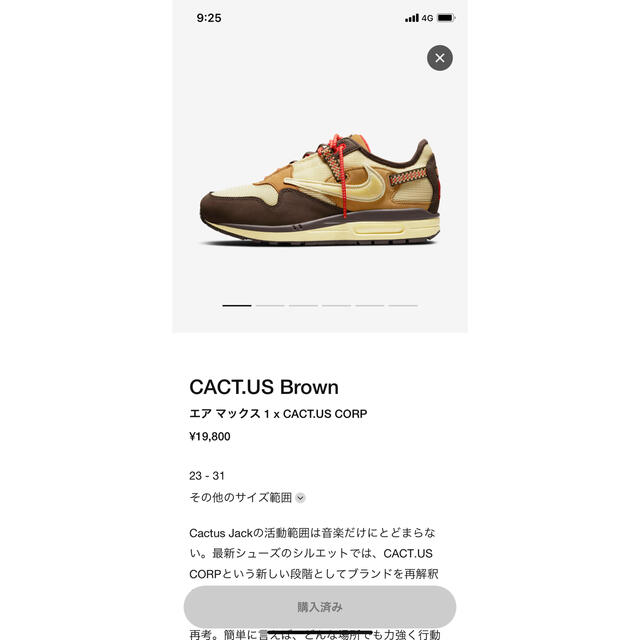 NIKE エアマックス1 CACT.US CORP BROWN