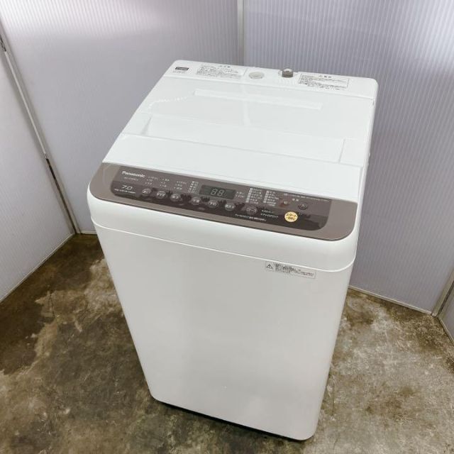 輸入 947取付無料 大人気Panasonicシンプルホワイトインテリア7kg洗濯