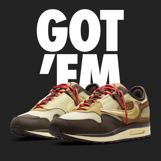 Travis Scott×Nike AirMax 1 CACT.US Brownメンズ