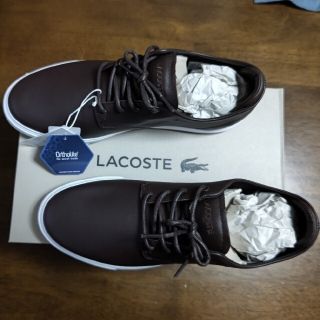 ラコステ(LACOSTE)の新品 LACOSTEメンズレザーシューズ ダークブラウン 28.0cm(スニーカー)