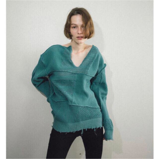 perverze Patch Knit Top(ニット/セーター)