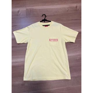 シュプリーム(Supreme)の古着　supreme mesh Box logo T イエロー　Sサイズ(Tシャツ/カットソー(半袖/袖なし))