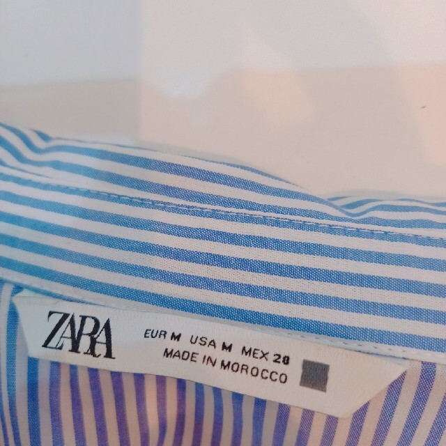 ZARA(ザラ)のZARAストライプ、バルーン袖ブラウス レディースのトップス(シャツ/ブラウス(半袖/袖なし))の商品写真