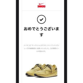 ナイキ(NIKE)のトラヴィス・スコット × ナイキ エアマックス1  カクタス ゴールド27センチ(スニーカー)